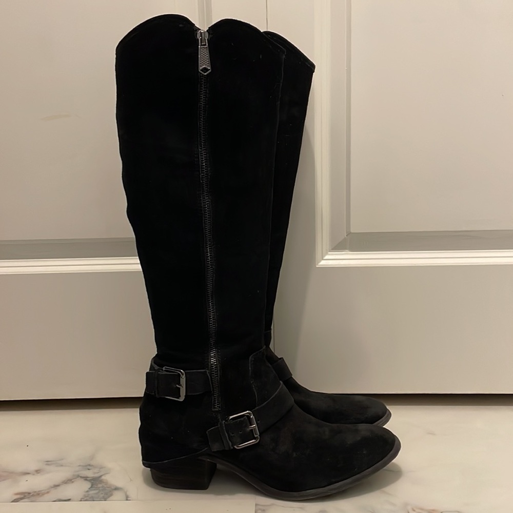 Donald J. Pliner Western-Style Dela Boot In Black Suede
